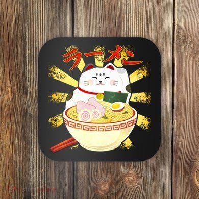 Lucky Cat Ramen Japanese Coaster