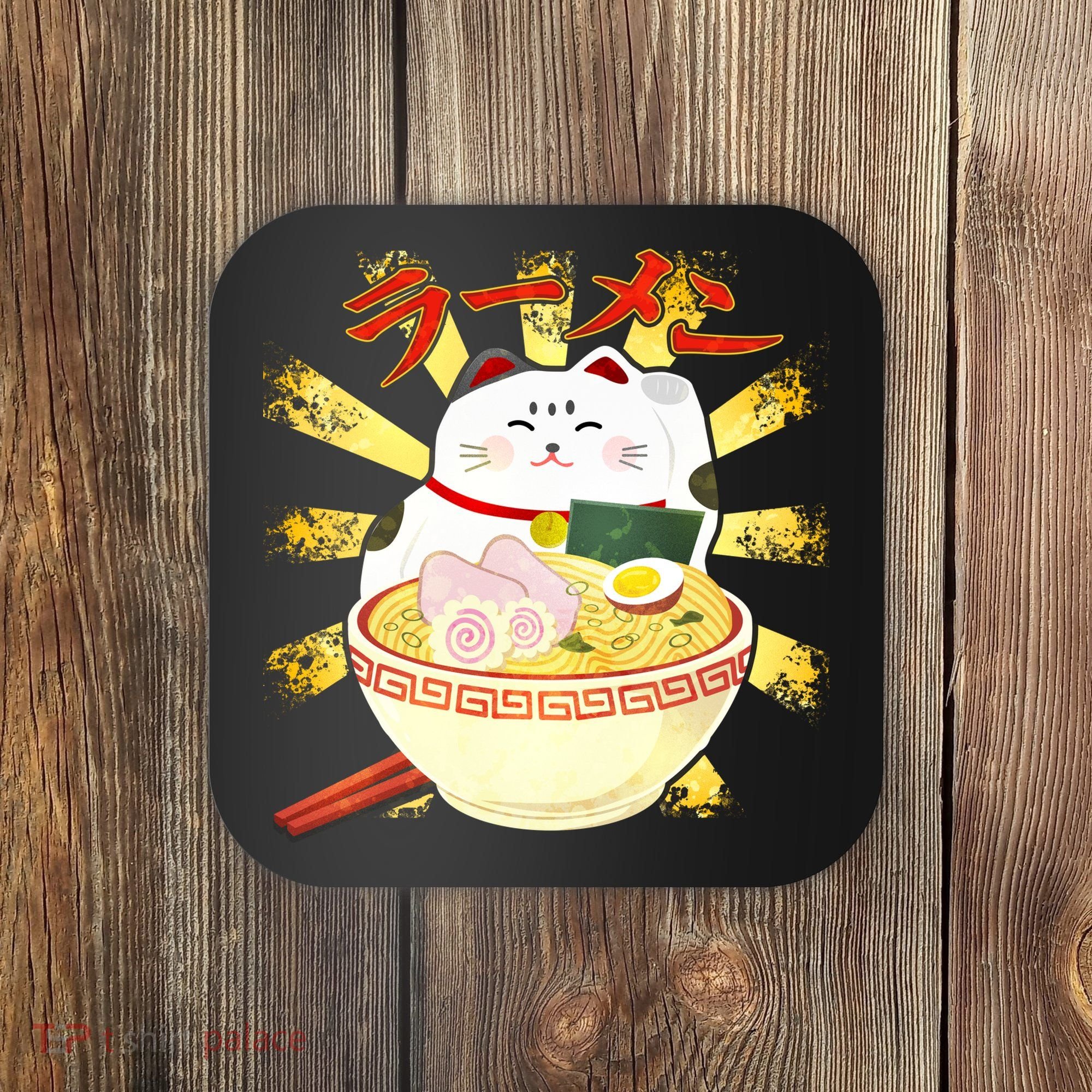 Lucky Cat Ramen Japanese Coaster