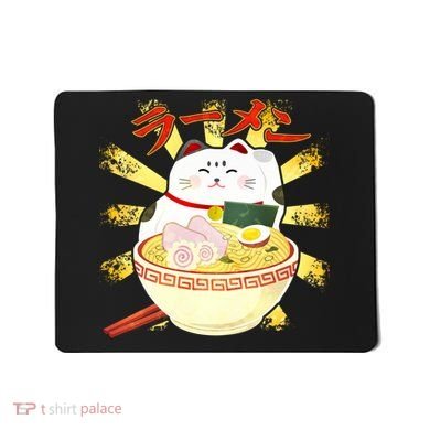 Lucky Cat Ramen Japanese Mousepad