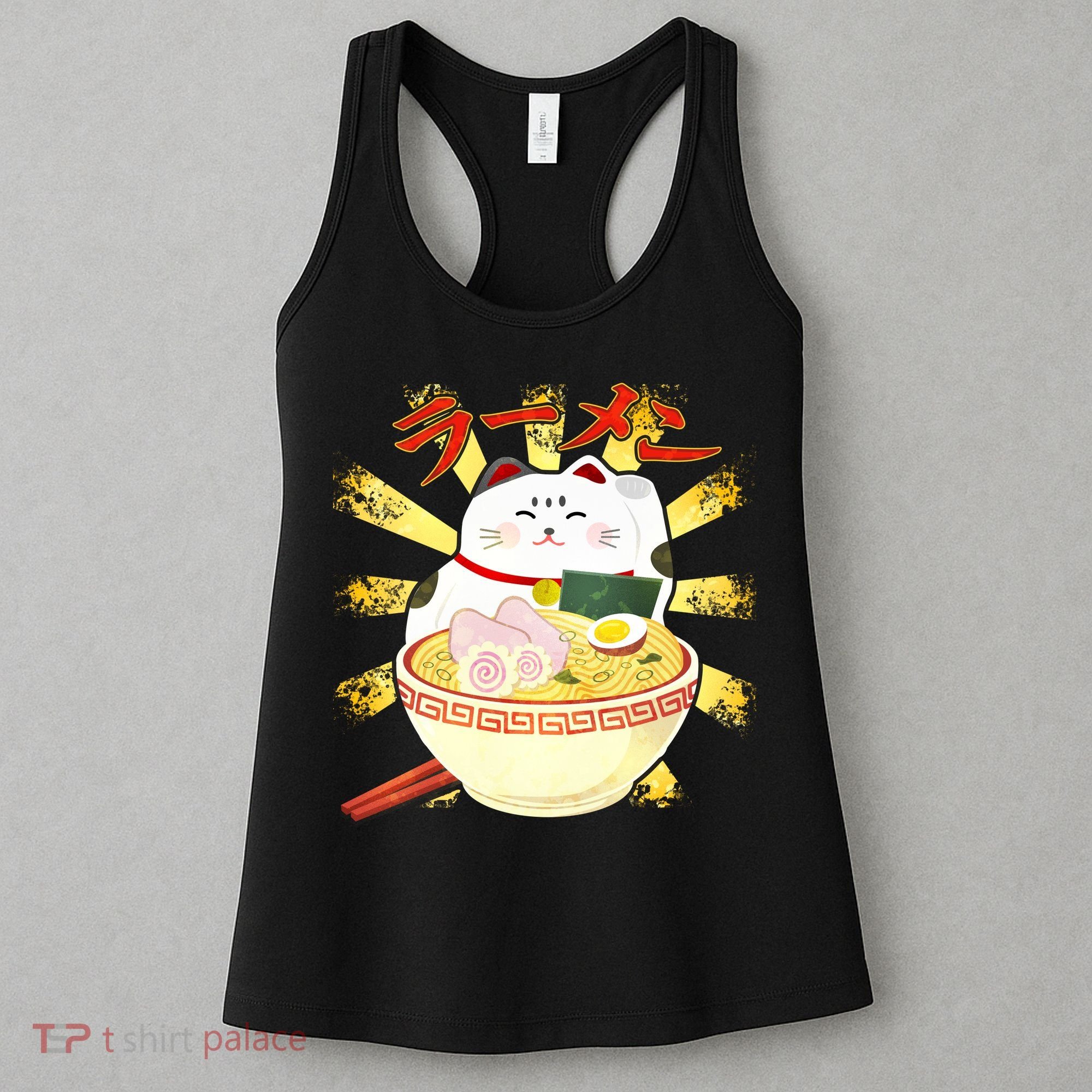 Lucky Cat Ramen Japanese Women's Tank Top