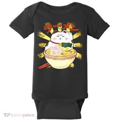 Lucky Cat Ramen Japanese Baby Bodysuit