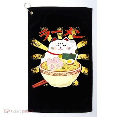 Lucky Cat Ramen Japanese Golf Towel