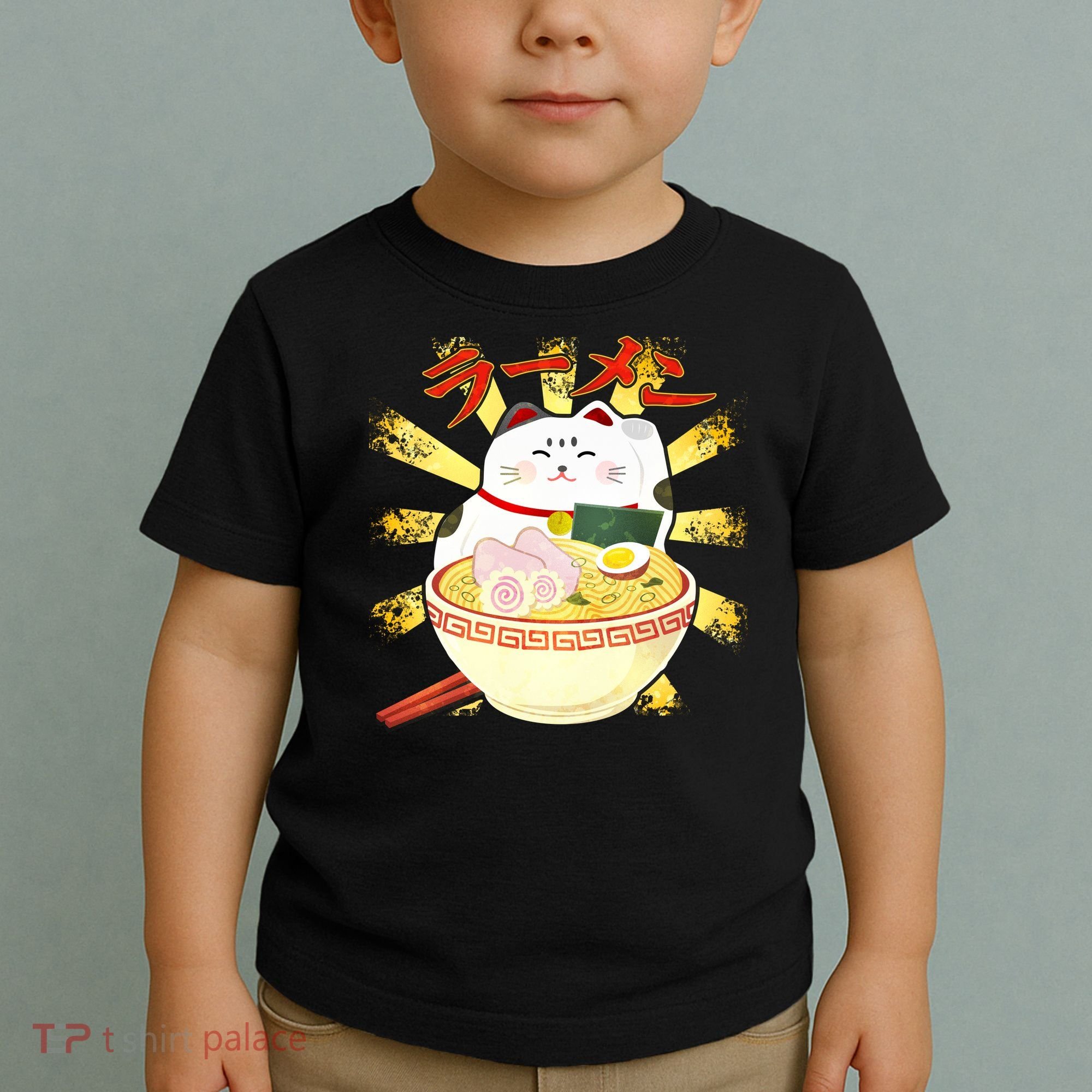 Lucky Cat Ramen Japanese Toddler T-Shirt