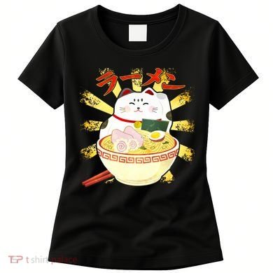 Lucky Cat Ramen Japanese Women's T-Shirt