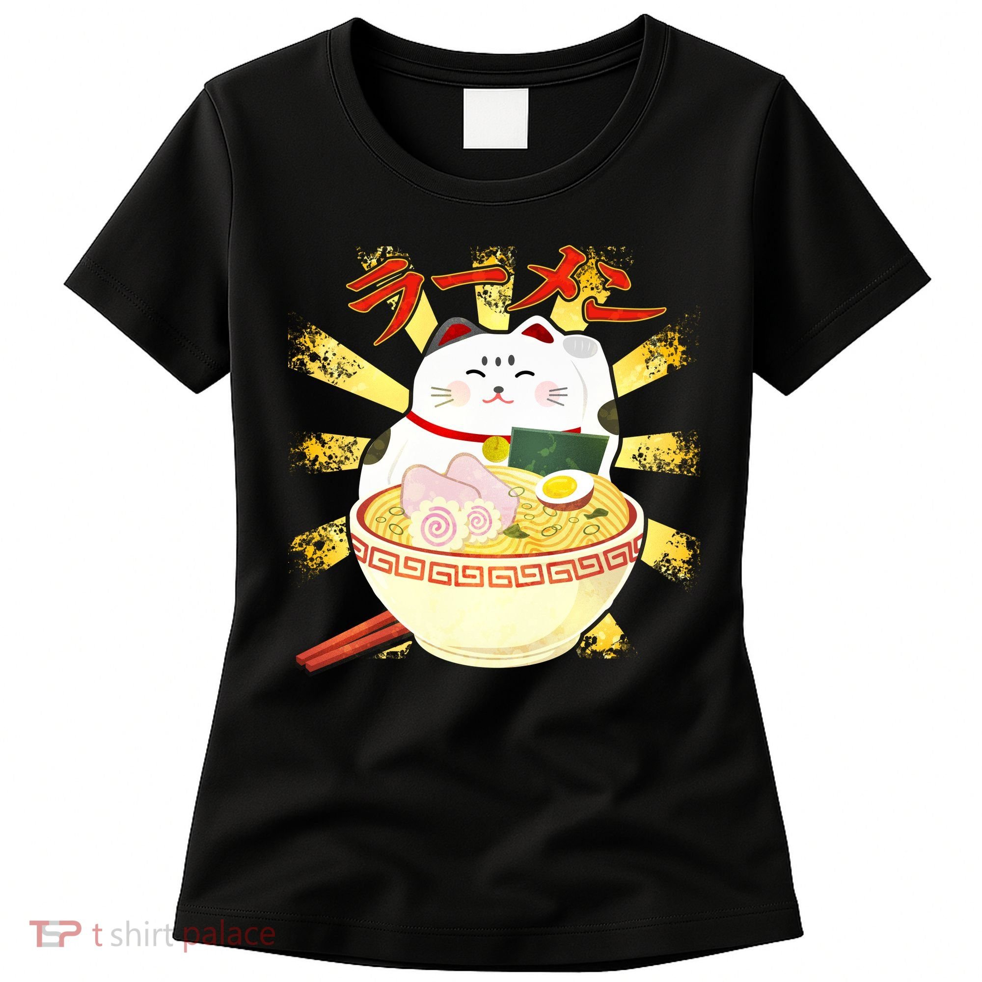Lucky Cat Ramen Japanese Women's T-Shirt