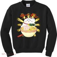 Lucky Cat Ramen Japanese Kids Sweatshirt thumb 0