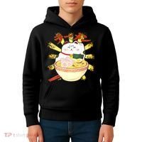 Lucky Cat Ramen Japanese Kids Hoodie thumb 4