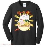 Lucky Cat Ramen Japanese Kids Long Sleeve Shirt thumb 0