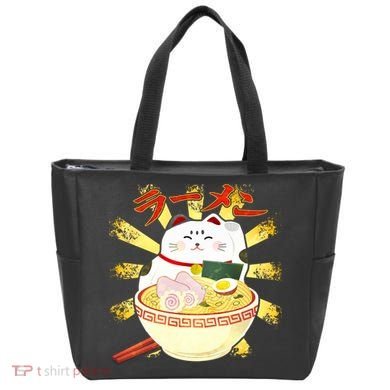 Lucky Cat Ramen Japanese Tote Bag