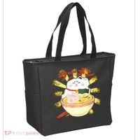 Lucky Cat Ramen Japanese Tote Bag thumb 2
