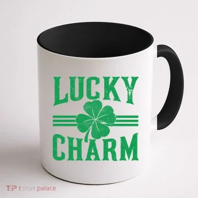 Lucky Charm Clover Coffee Mug back