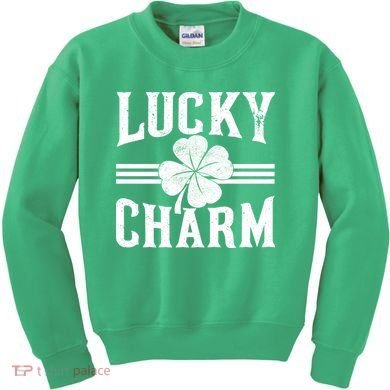 Lucky Charm Clover Kids Sweatshirt
