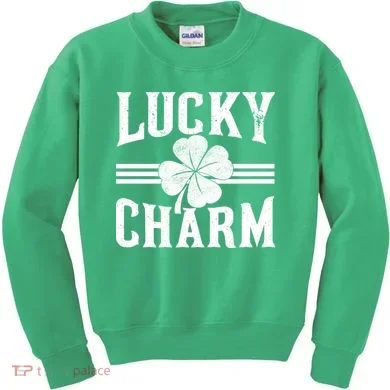 Lucky Charm Clover Kids Sweatshirt
