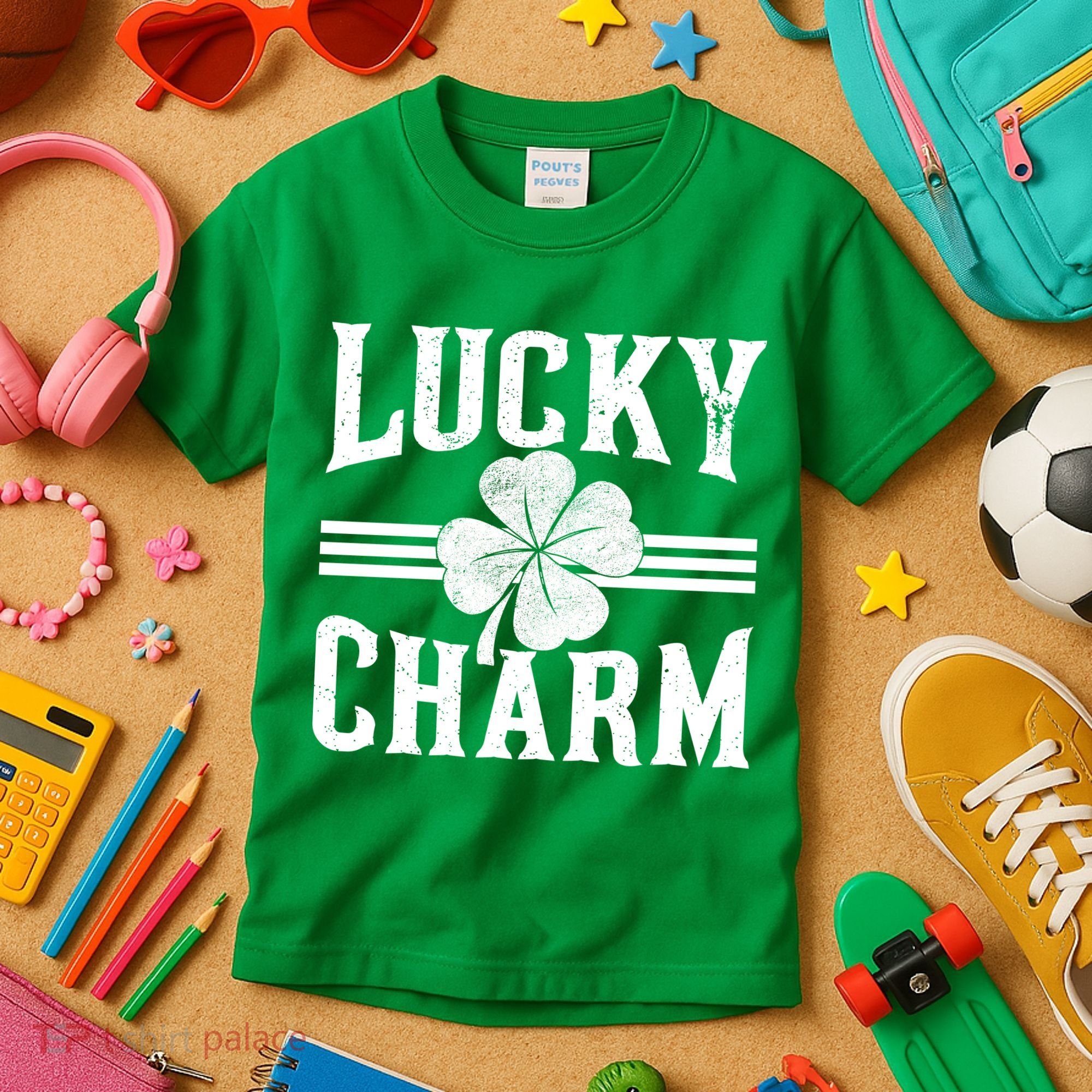 Lucky Charm Clover Kids T-Shirt