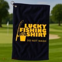 Lucky Fishing Golf Towel thumb 1