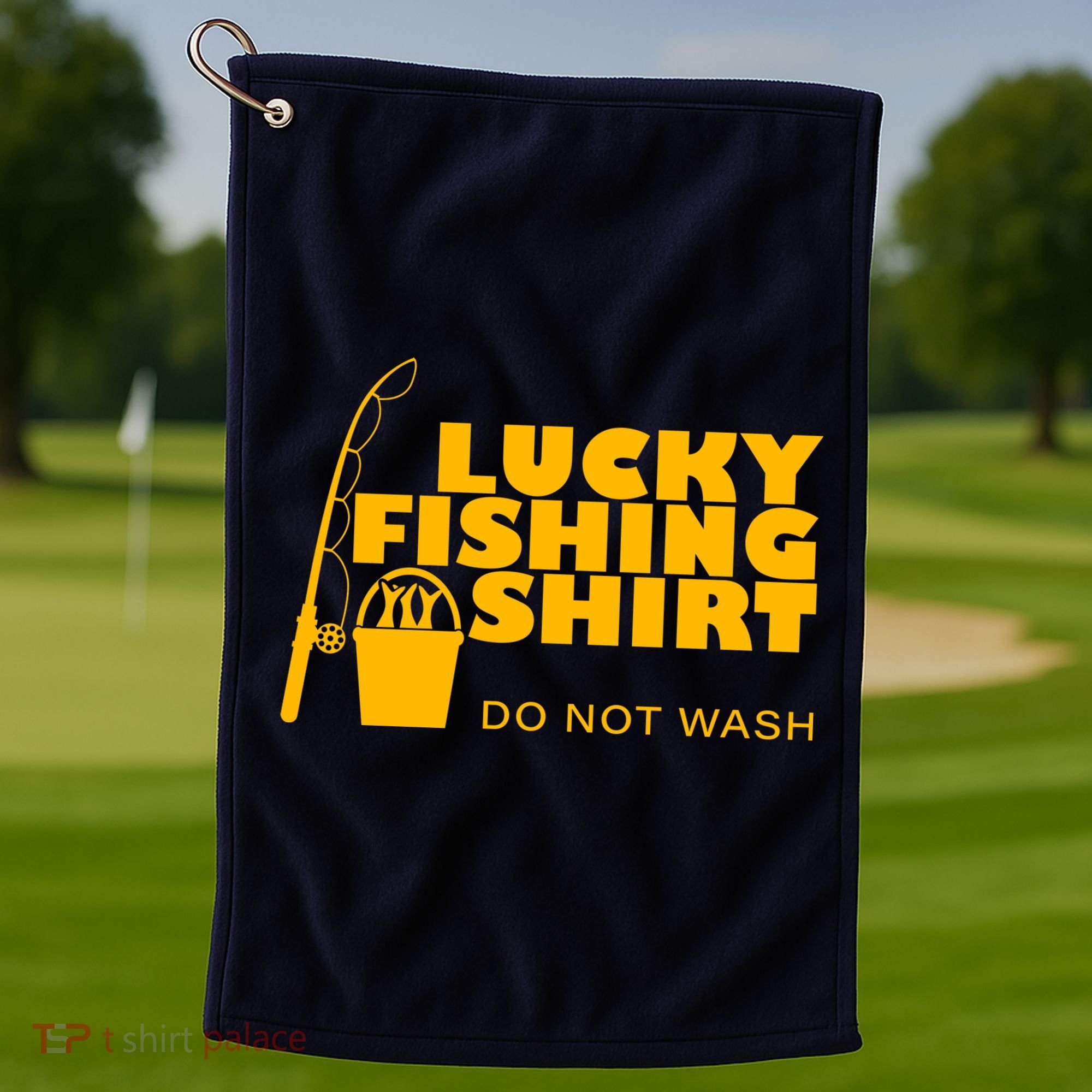 Lucky Fishing Golf Towel