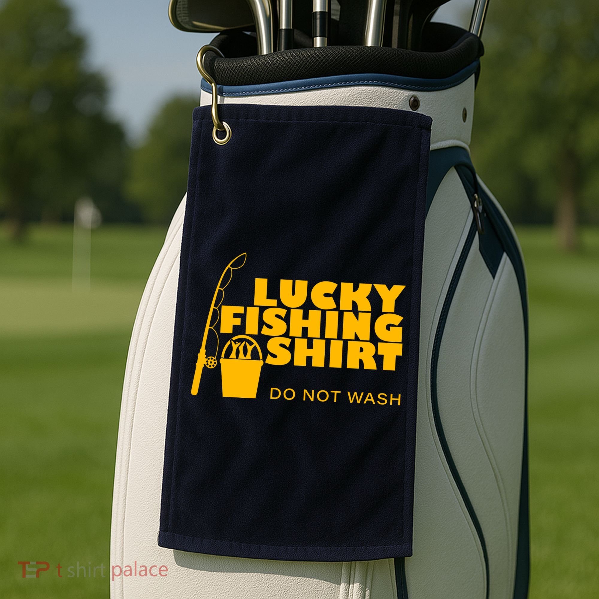 Lucky Fishing Golf Towel