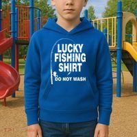 Lucky Fishing Shirt Do Not Wash Kids Hoodie thumb 2