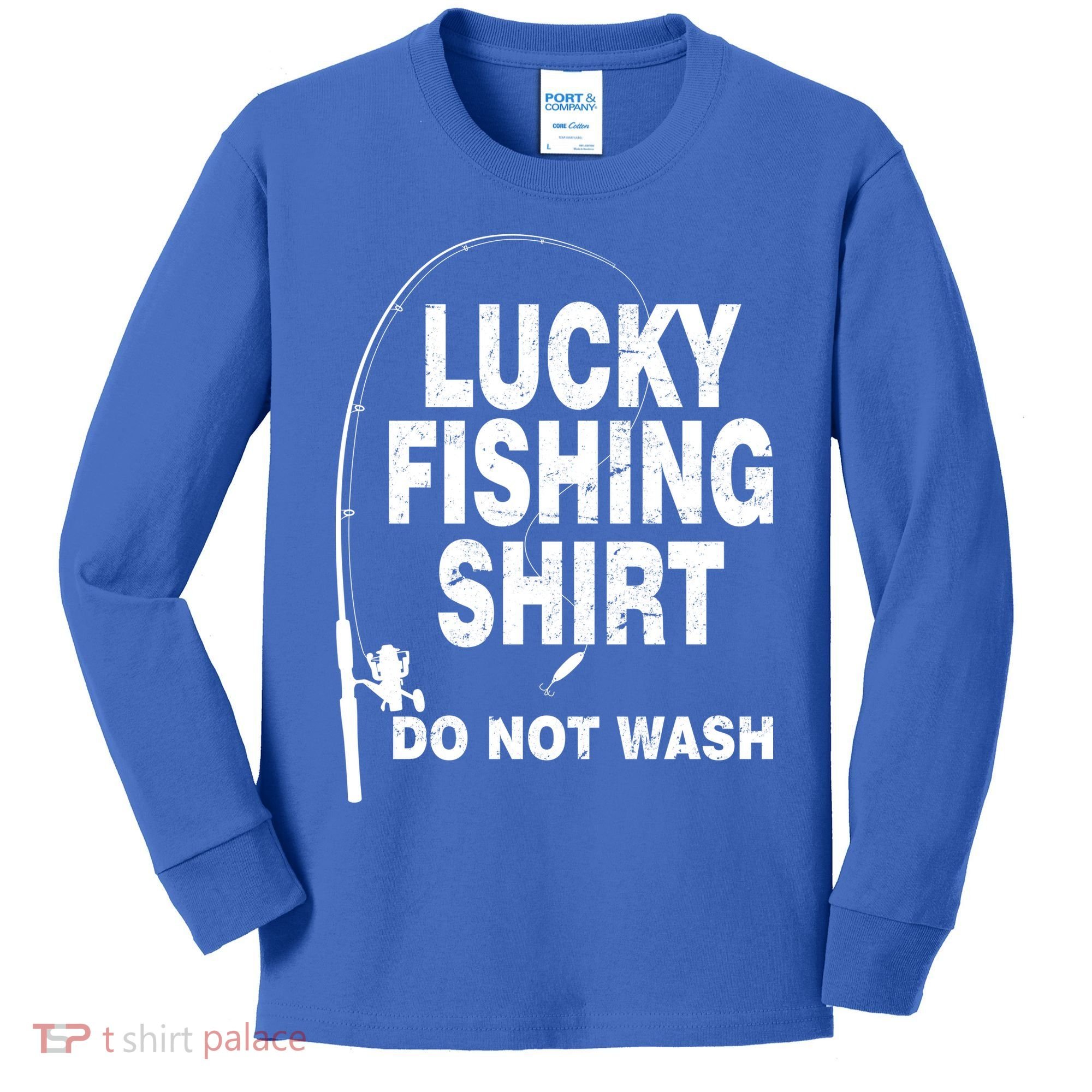 Lucky Fishing Shirt Do Not Wash Kids Long Sleeve Shirt