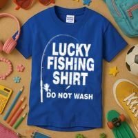 Lucky Fishing Shirt Do Not Wash Kids T-Shirt thumb 3