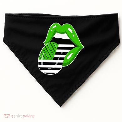 Lucky Irish Lips USA American Flag USA-Made Doggie Bandana