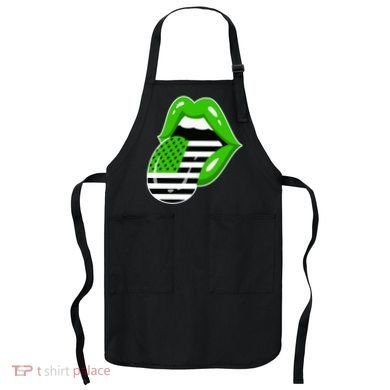 Lucky Irish Lips USA American Flag Apron