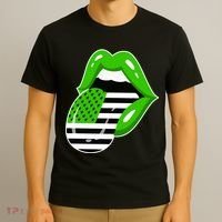Lucky Irish Lips USA American Flag T-Shirt thumb 3