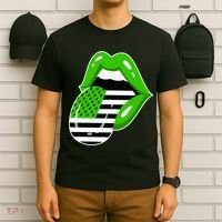 Lucky Irish Lips USA American Flag T-Shirt thumb 6