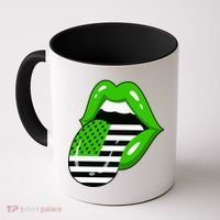 Lucky Irish Lips USA American Flag Coffee Mug thumb 0