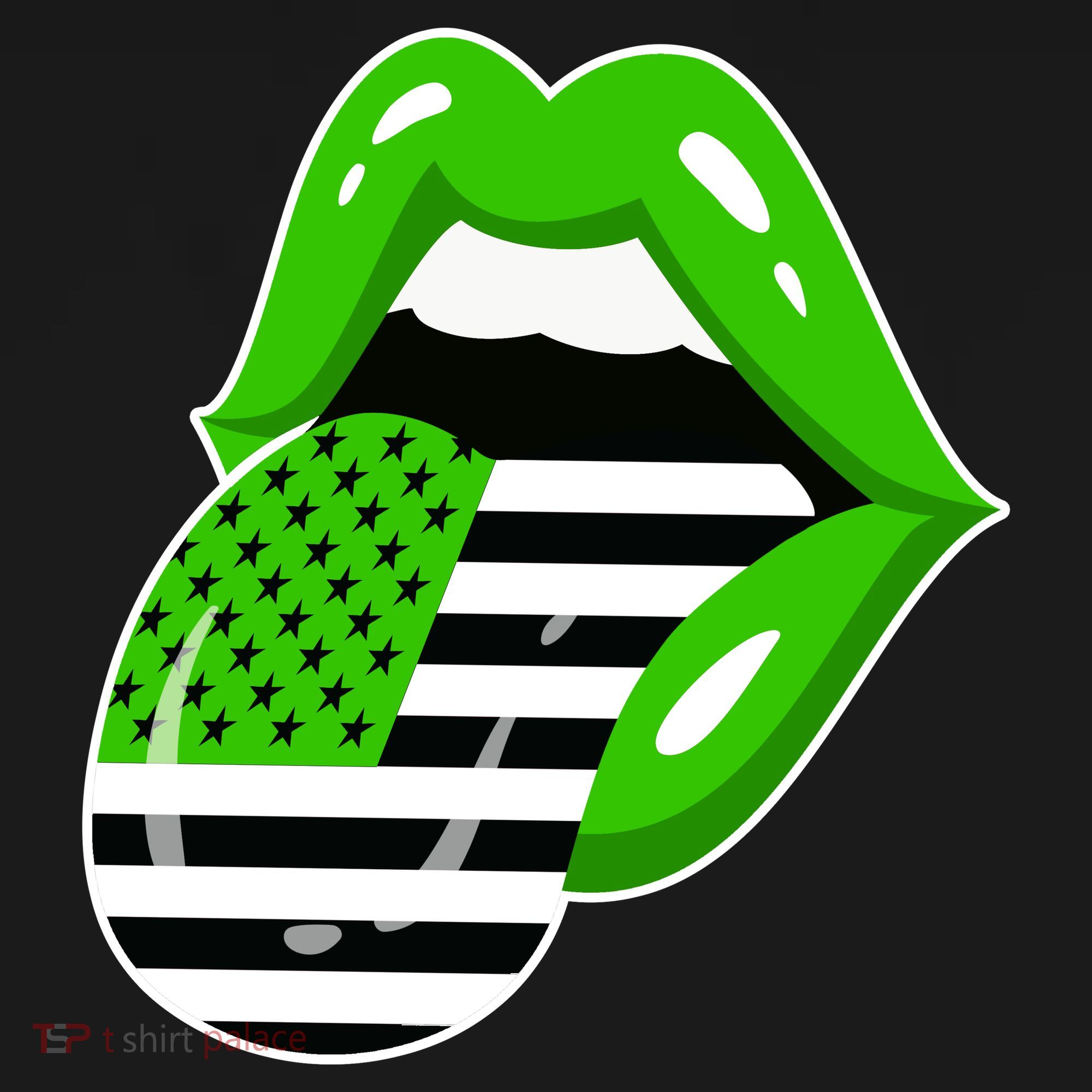 Lucky Irish Lips USA American Flag Women's Hoodie