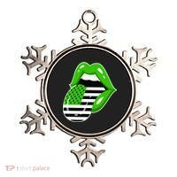 Lucky Irish Lips USA American Flag Ornament thumb 0