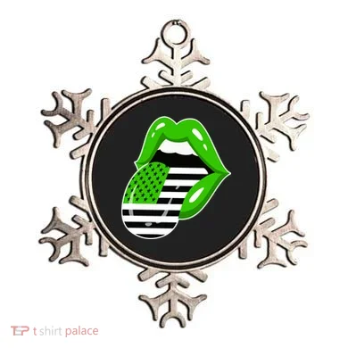 Lucky Irish Lips USA American Flag Ornament