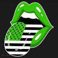 Lucky Irish Lips USA American Flag Ornament thumb 1