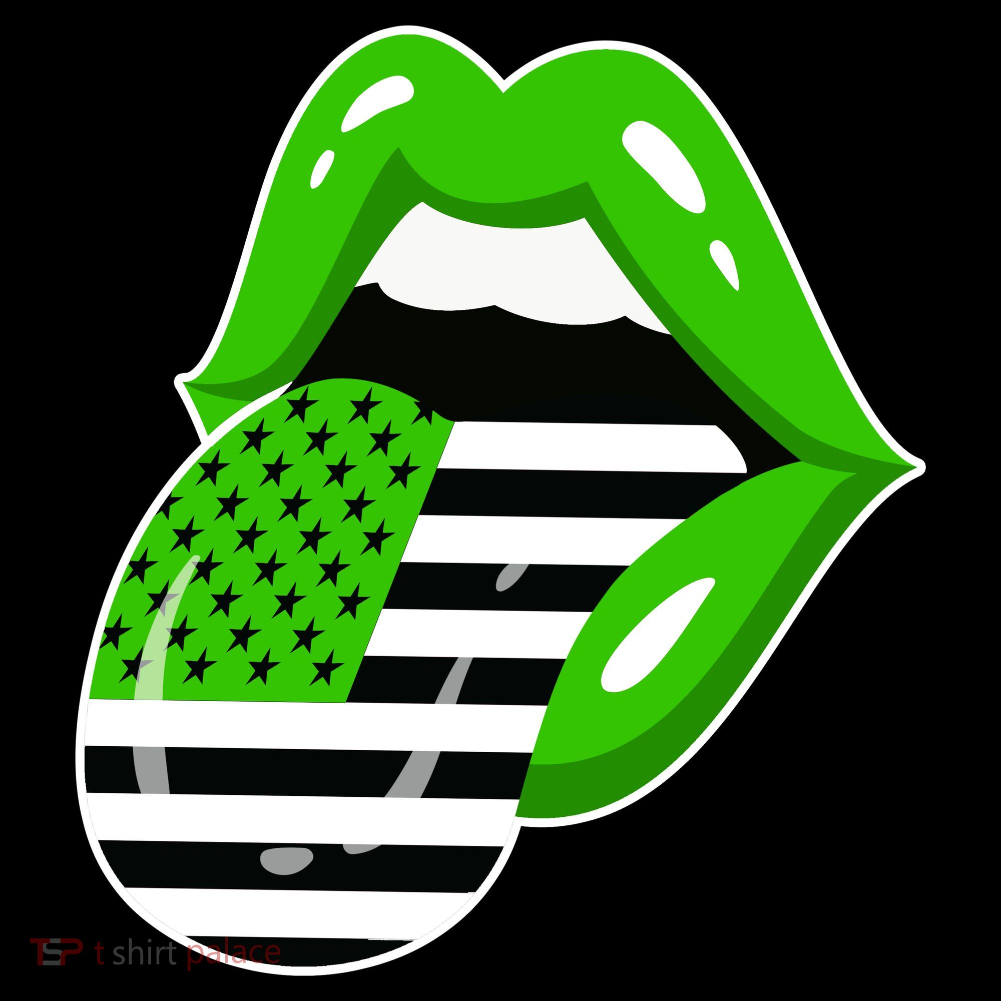Lucky Irish Lips USA American Flag Ornament