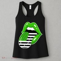 Lucky Irish Lips USA American Flag Women's Tank Top thumb 3