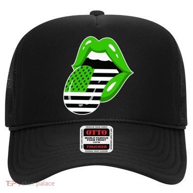 Lucky Irish Lips USA American Flag Hat