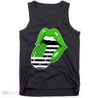 Lucky Irish Lips USA American Flag Tank Top thumb 0