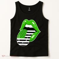 Lucky Irish Lips USA American Flag Tank Top thumb 2