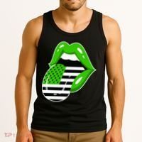 Lucky Irish Lips USA American Flag Tank Top thumb 3