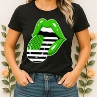 Lucky Irish Lips USA American Flag Women's T-Shirt thumb 2