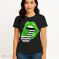Lucky Irish Lips USA American Flag Women's T-Shirt thumb 4