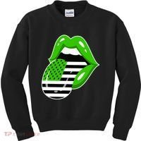 Lucky Irish Lips USA American Flag Kids Sweatshirt thumb 0