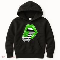 Lucky Irish Lips USA American Flag Kids Hoodie thumb 0