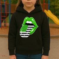 Lucky Irish Lips USA American Flag Kids Hoodie thumb 3