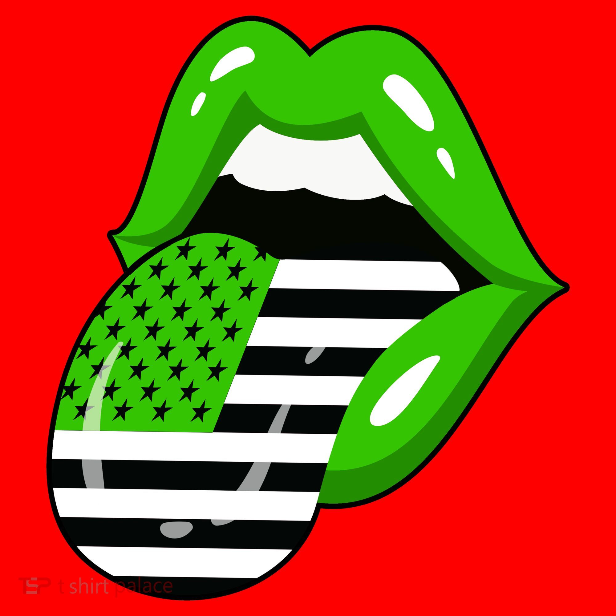 Lucky Irish Lips USA American Flag Santa Hat