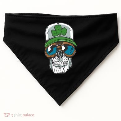 Lucky Irish Skull USA-Made Doggie Bandana