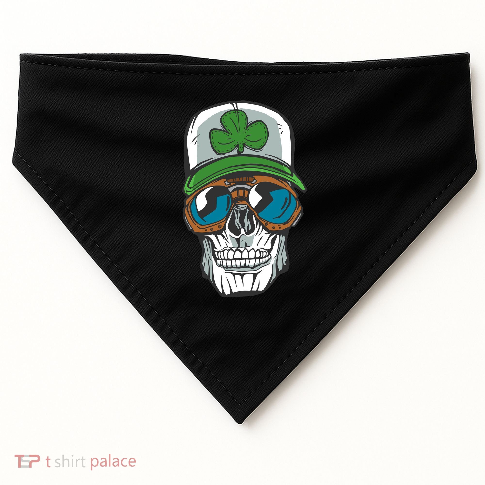 Lucky Irish Skull USA-Made Doggie Bandana