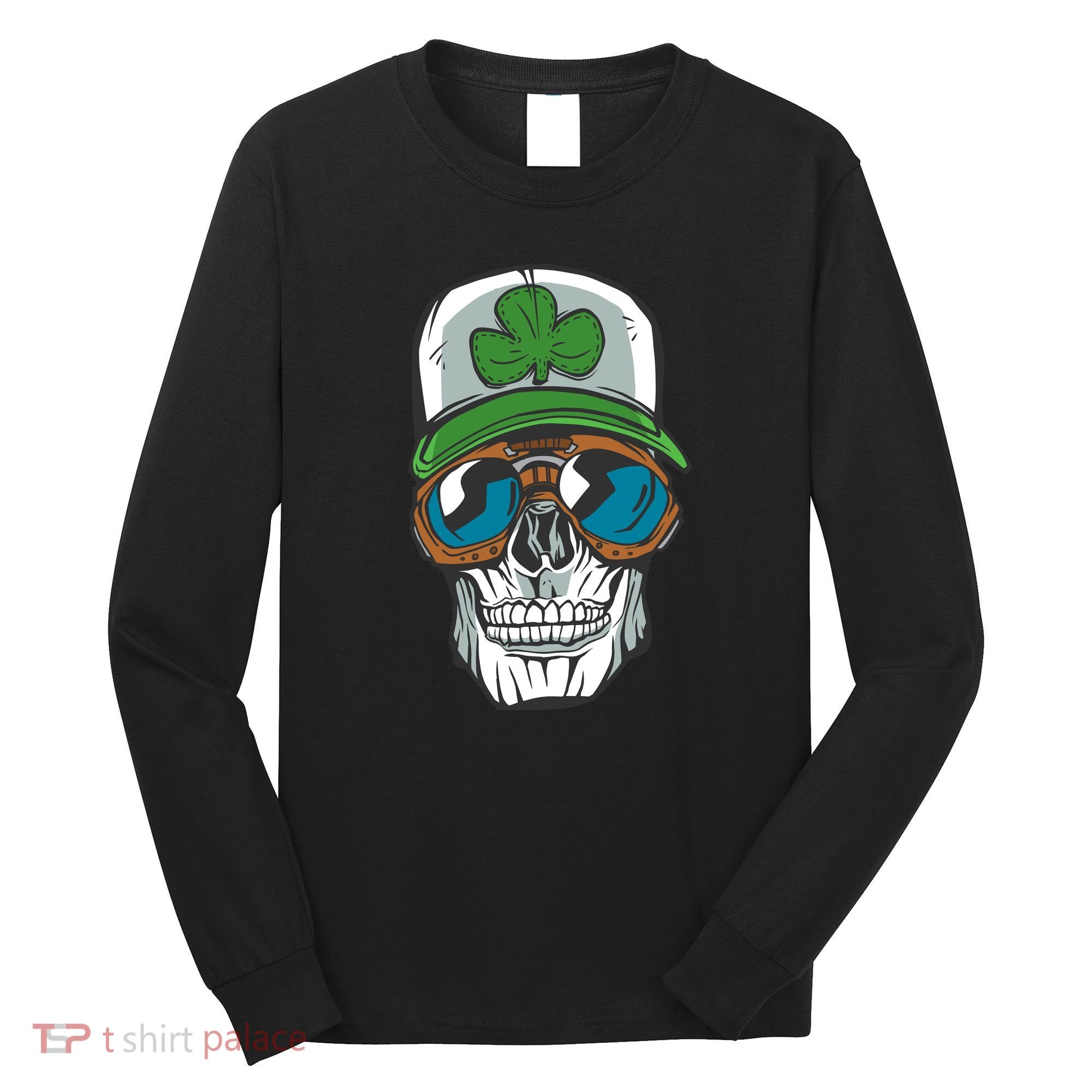 Lucky Irish Skull Long Sleeve Shirt