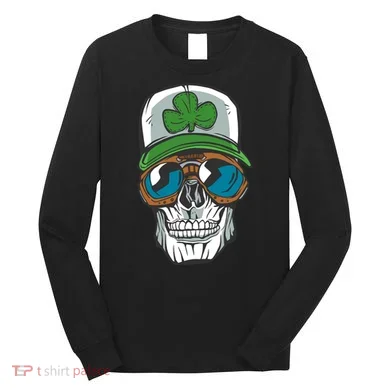 Lucky Irish Skull Long Sleeve Shirt