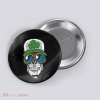 Lucky Irish Skull Button thumb 0